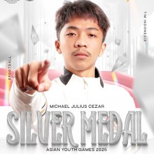 Michael Julius Cezar, Siswa SMKN 7 Surakarta, Raih Medali Perak eSports Asian Youth Games 2025 Bahrain.